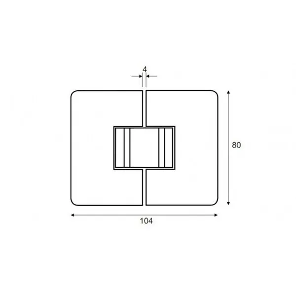 Douchescharnier glas/glas instelbaar 6-8mm geborsteld goud