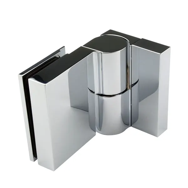 Nivello wand / glas scharnier met lift functie RECHTS met afdekkap mat chroom