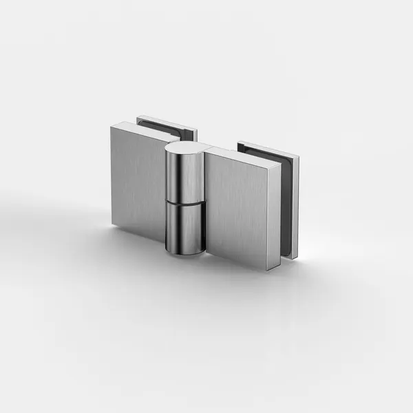 Nivello douche liftscharnier glas-glas 180° DIN L met tegenplaat RVS look