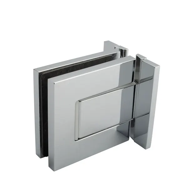 Moist XL douchescharnier wand/glas, dubbele bevestiging RVS effect finish tbv 10mm