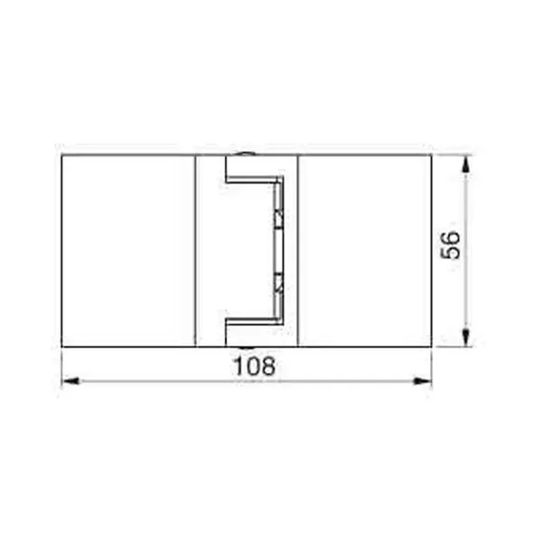 Flinter scharnier glas/glas binnenwaardse opening mat zwart