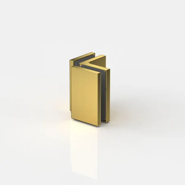 Flamea+ glasklem glas-glas 90° glans goud finish