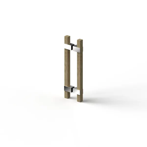 Sauna T-greep Flamea glans chroom/hout finish