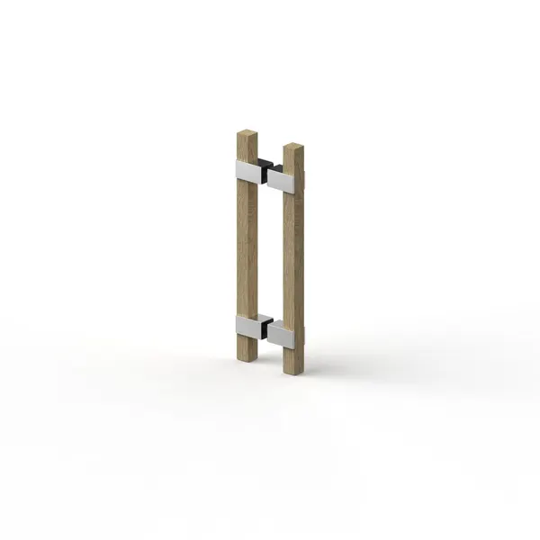Sauna T-greep Flamea RVS look/hout finish