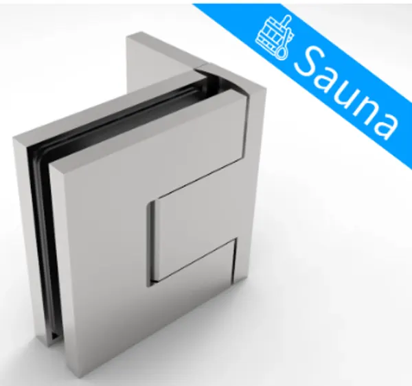 Bellagio SAUNA scharnier 90° glans chroom