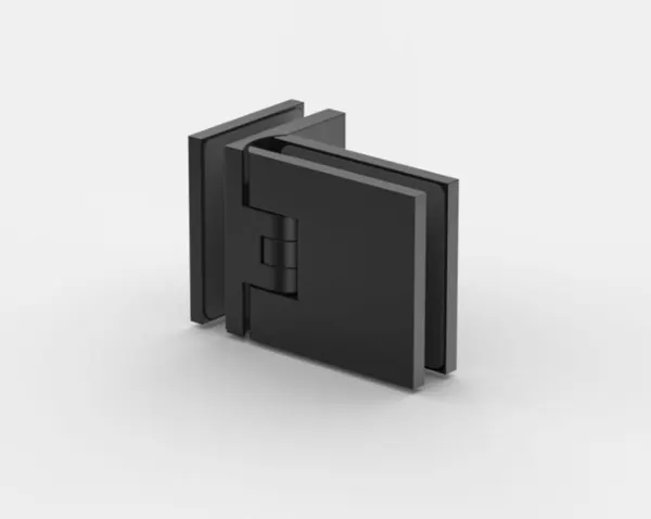 Flamea+ scharnier glas/glas 90° incl. afdekplaatjes mat zwart getest voor gebr. sauna