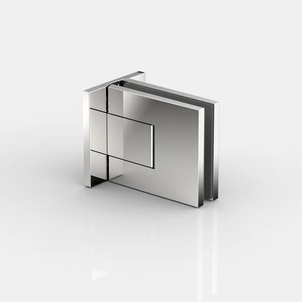Pontere+ scharnier glas-wand 90° dubbele schroefplaat glans chroom