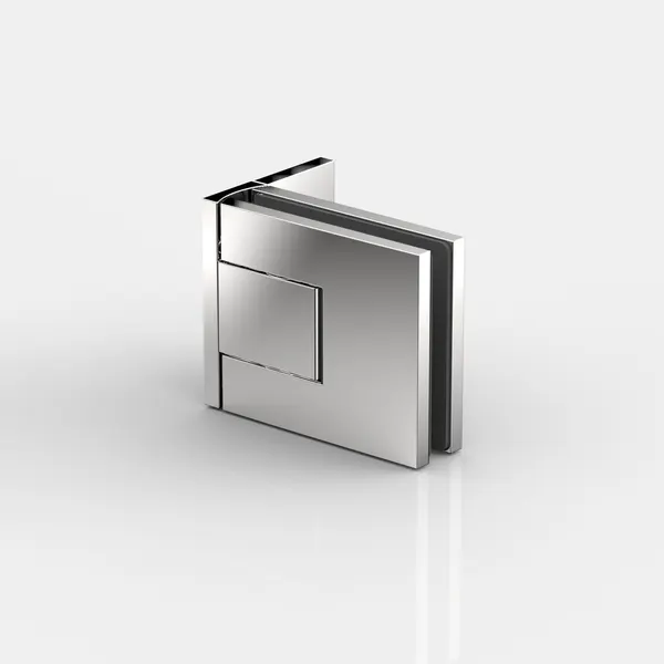 Pontere+ scharnier glas-wand 90° enkele schroefplaat glans chroom